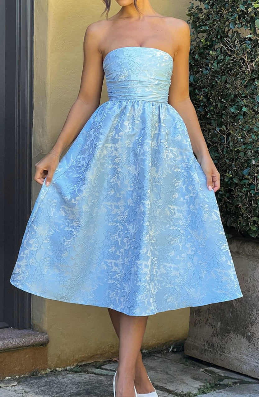Natalia Midi Kleid - Blau