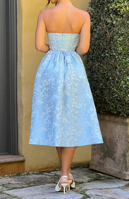 Natalia Midi Kleid - Blau