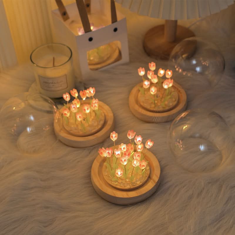 Warme Licht Tulpen Nachtlicht für Kinderzimmer und Schlafzimmer
