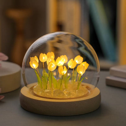 Warme Licht Tulpen Nachtlicht für Kinderzimmer und Schlafzimmer