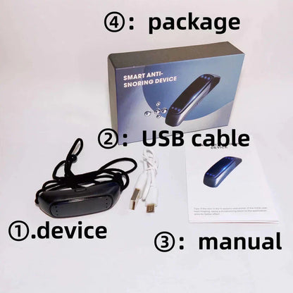 Tragbares intelligentes Anti-Schnarchgerät mit EMS-Puls für einen komfortablen Schlaf und Linderung von Schlafapnoe - USB wiederaufladbar