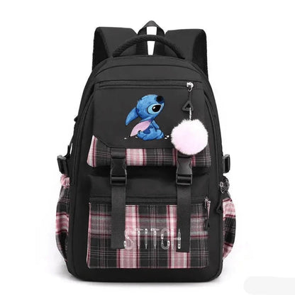 Geräumiger Schulrucksack mit Stitch-Design