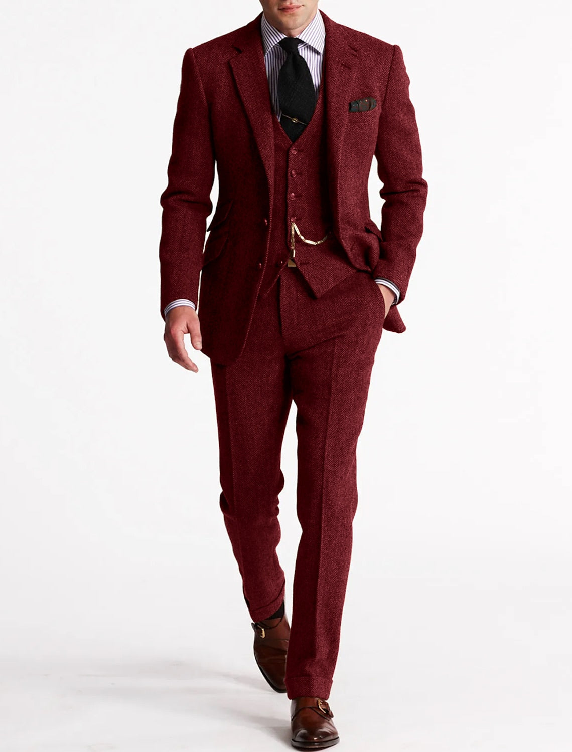 Herren Tweed Smokinganzug | Komplett