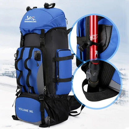 Leichter wasserdichter 90L Wanderrucksack