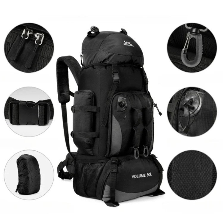 Leichter wasserdichter 90L Wanderrucksack