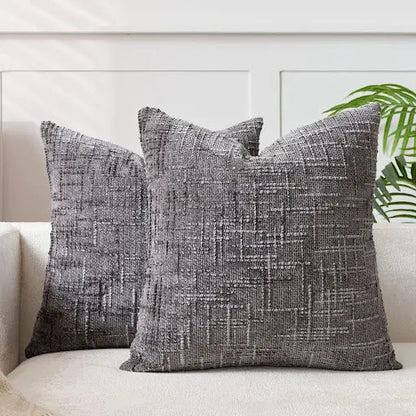 Chenille Dekokissen mit Bambusstruktur in einfarbig für Sofa und Schlafzimmer