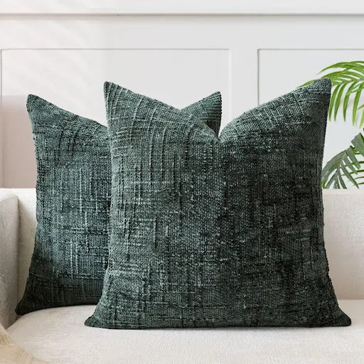 Chenille Dekokissen mit Bambusstruktur in einfarbig für Sofa und Schlafzimmer