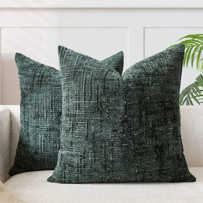 Chenille Dekokissen mit Bambusstruktur in einfarbig für Sofa und Schlafzimmer