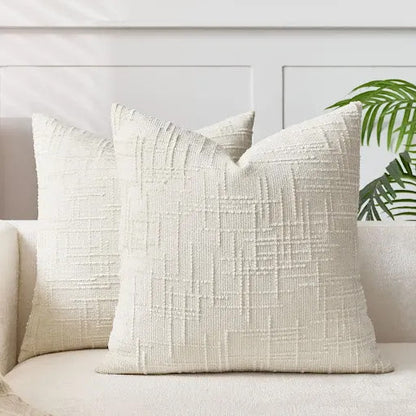 Chenille Dekokissen mit Bambusstruktur in einfarbig für Sofa und Schlafzimmer