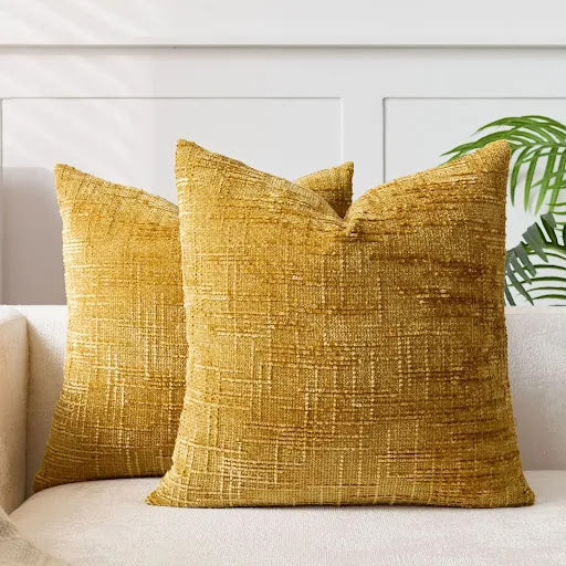 Chenille Dekokissen mit Bambusstruktur in einfarbig für Sofa und Schlafzimmer