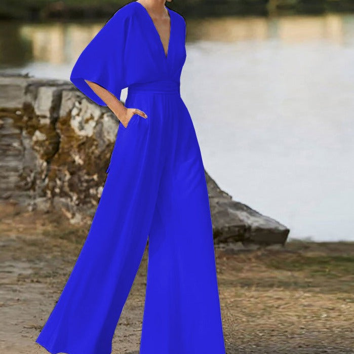 Women's V-Neck Jumpsuits | Elegant