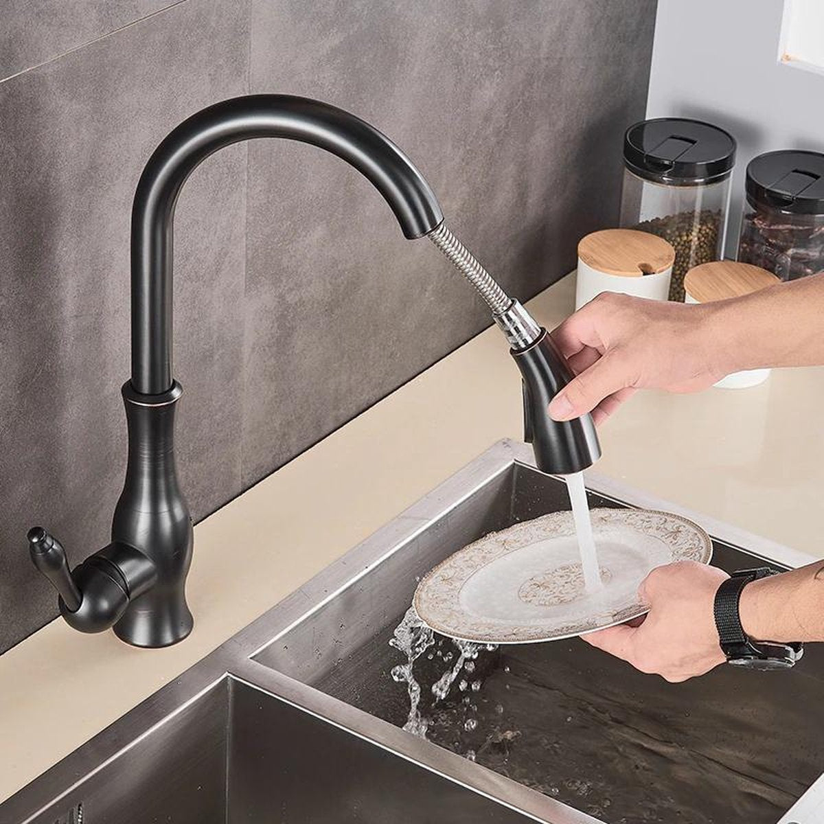 Ausziehbarer Küchenwasserhahn | Spültischarmatur | Küchenarmatur