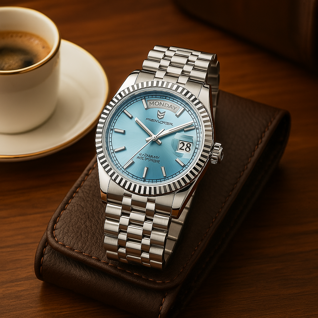 Premium Herren Automatik Uhr – Edelstahl, Selbstaufzug, Kalenderfunktion – Vielseitiger Stil für jeden Anlass