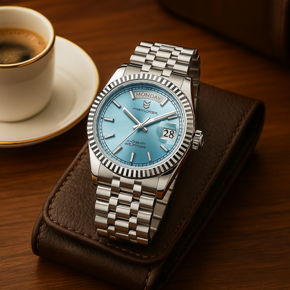 Premium Herren Automatik Uhr – Edelstahl, Selbstaufzug, Kalenderfunktion – Vielseitiger Stil für jeden Anlass