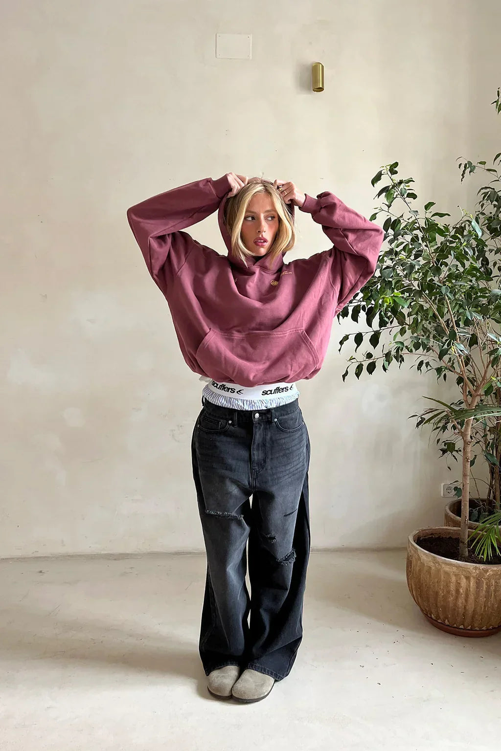 Damen Bedruckter Hoodie | Oversize
