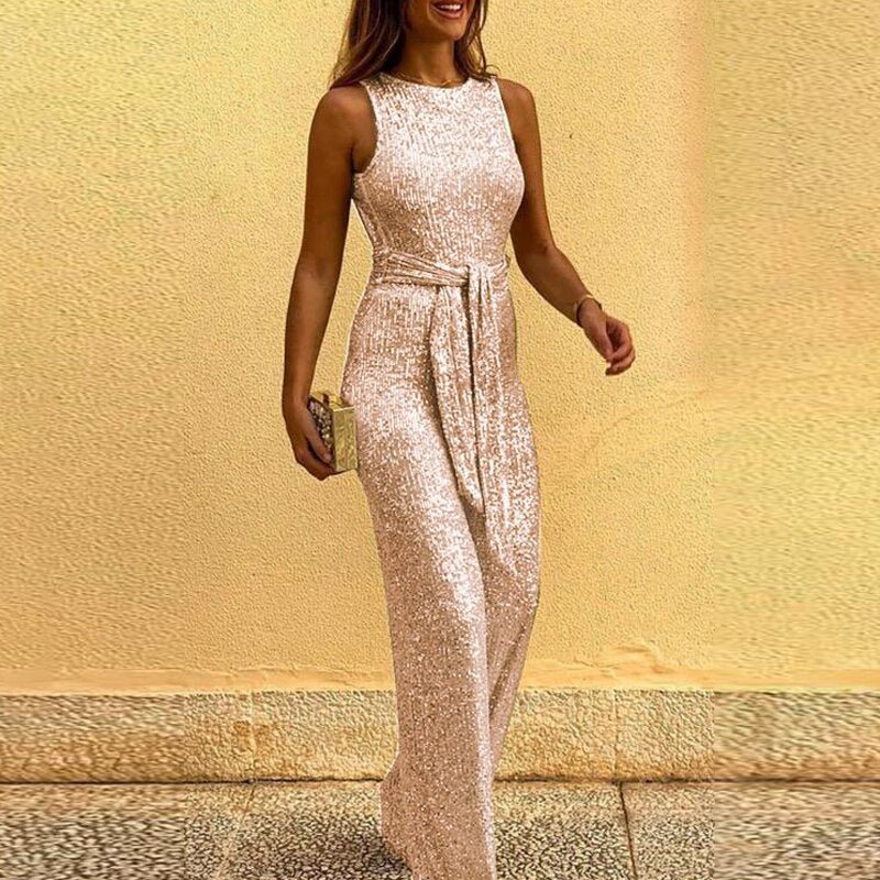 Damen Glitzer Jumpsuit | Elegant