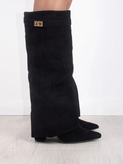 Women's Buckle Knee High Boots | Winter